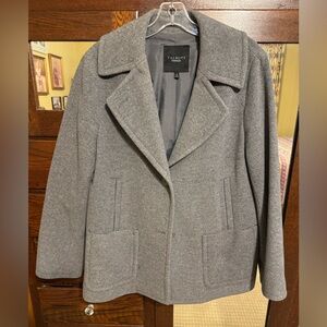 Talbots Women's Classic Gray Wool Coat
